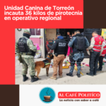 Unidad Canina de Torreón asegura 36 kilos de pirotecnia en Gómez Palacio