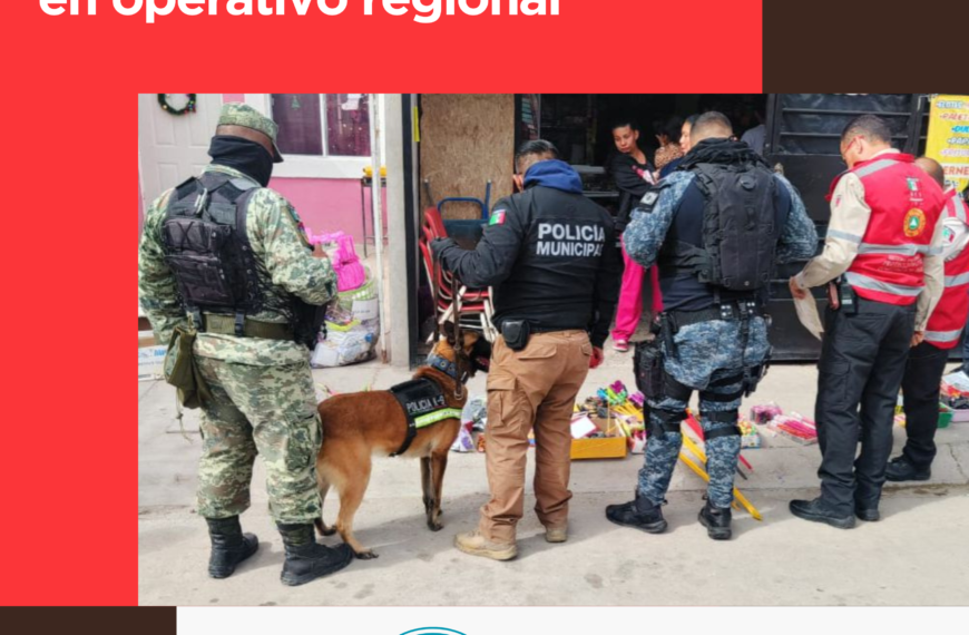 Unidad Canina de Torreón asegura 36 kilos de pirotecnia en Gómez Palacio