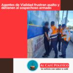 Agentes de Vialidad de Torreón frustran asalto y detienen a sospechoso armado