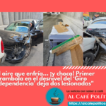 Aparato de aire genera  la primera carambola en el desnivel del “Giro Independencia”: hay  dos  lesionadas