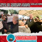 Vecinos de Torreón exigen respuestas a Cepeda durante evento