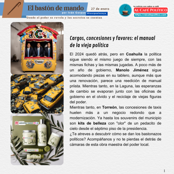 Cargos, concesiones y favores: el manual de la…