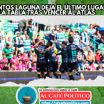 Santos Laguna rompe racha sin victorias y supera al Atlas 2-0