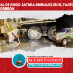 Canal de riego inunda El Tajito; SIMAS y CONAGUA en acción