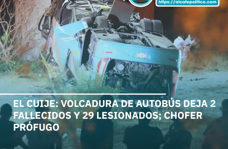 Mortal accidente vial: 4 personas en estado crítico tras volcadura de autobús en puente de El Cuije