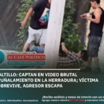 Captan en video brutal apuñalamiento en La Herradura; víctima sobrevive, agresor escapa