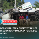 VIDEO | Así fue el brutal choque entre tren y tráiler en el cruce de Jabonoso