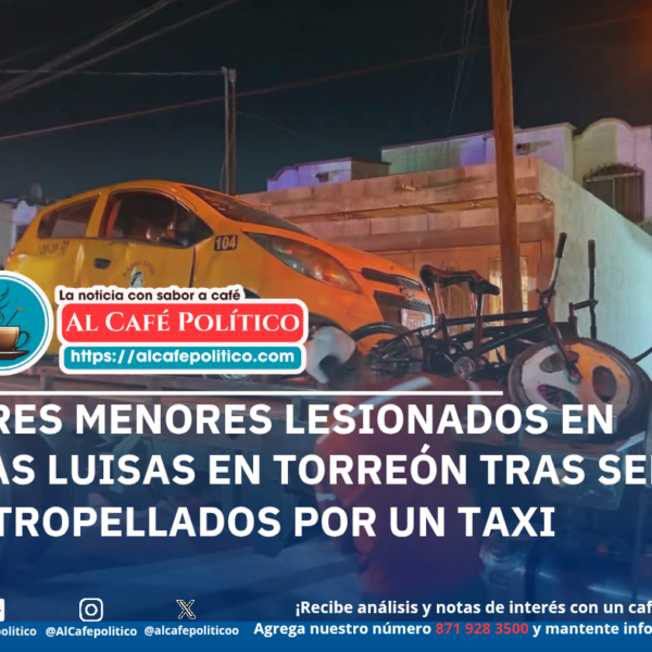 Accidente en Torreón: Taxi atropella a tres menores…