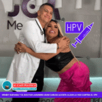 Wendy Guevara se vacuna contra el VPH con el sexólogo lagunero Juan Carlos Acosta