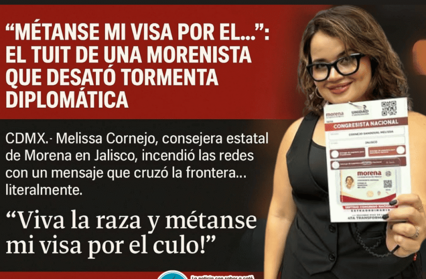 💥 “Métanse mi visa por el…”: el tuit de una morenista que desató tormenta diplomática