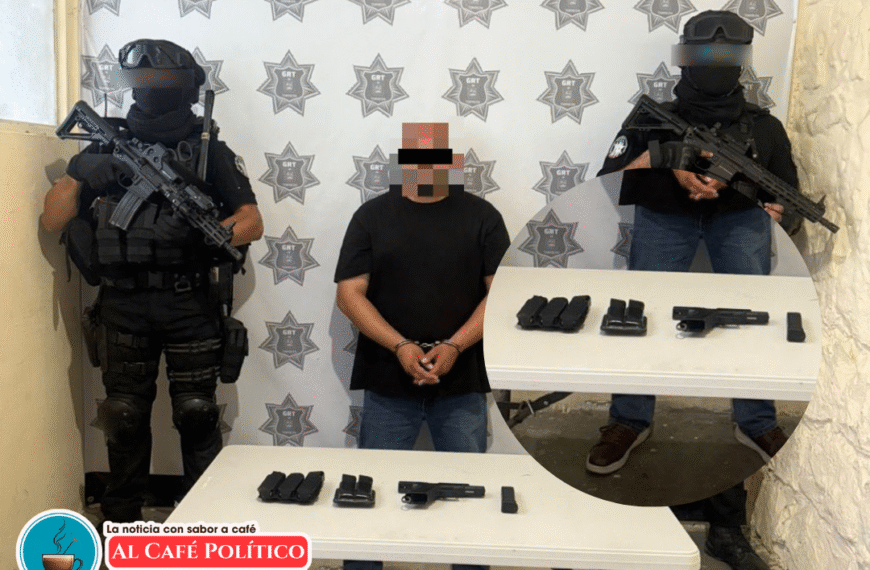 Detienen a hombre armado en la…
