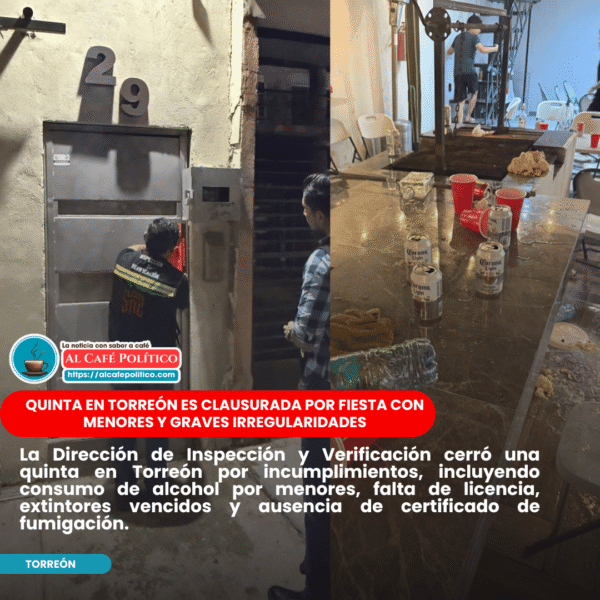 Clausuran quinta por presencia de menores con alcohol…