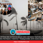 Ante huracanes escuelas serán refugios temporales para proteger a turistas en Cancún