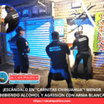 Bar “Carnitas Chihuahua” es clausurado tras riña y venta de alcohol a menor