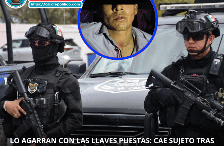 En menos de una hora, Policía Estatal recupera auto robado y detiene al presunto ladrón