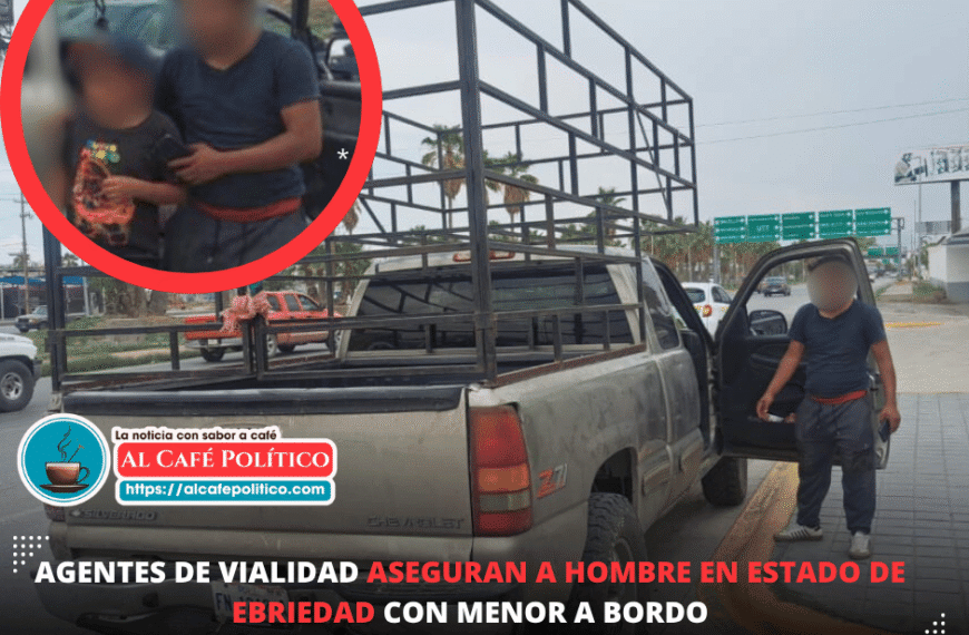 Detienen a conductor ebrio que viajaba con un menor en Torreón