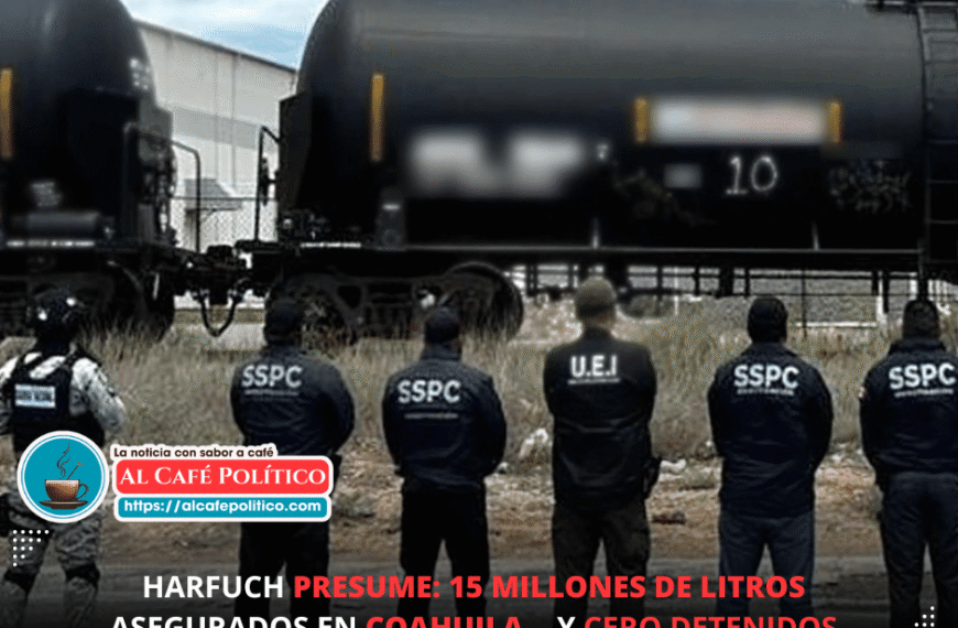 15 millones de litros decomisados en Coahuila: Harfuch celebra, el huachicol sigue