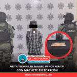 ¡Con machete en mano! Joven es detenido tras atacar a menor durante fiesta