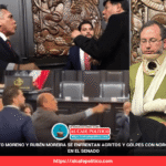 Alito Moreno y Rubén Moreira se enfrentan a gritos y golpes con Fernández Noroña en el Senado