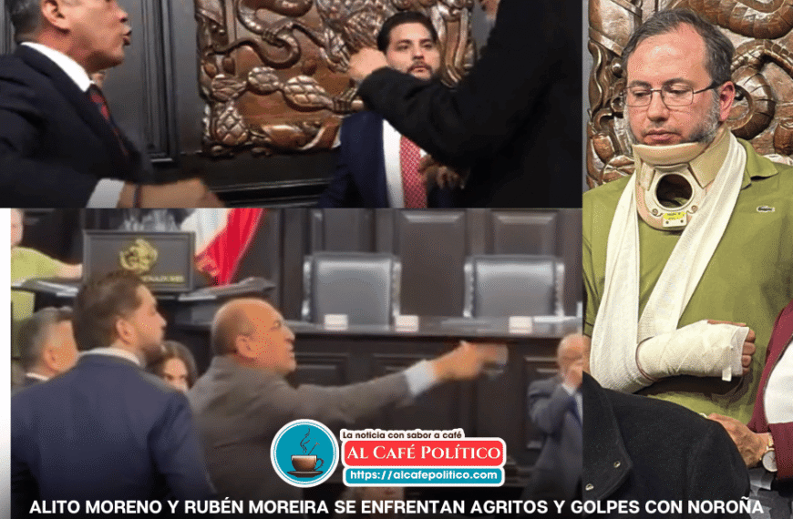 Alito Moreno y Rubén Moreira se enfrentan a gritos y golpes con Fernández Noroña en el Senado