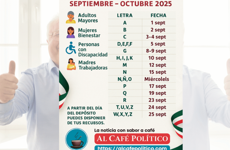 Calendario Bienestar: revisa cuándo cae tu depósito en septiembre