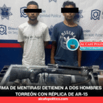 Arma de mentiras! Detienen a dos hombres en Torreón con réplica de AR-15