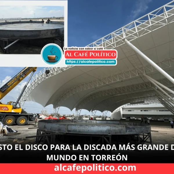 El monumental disco de 9 metros ya está…