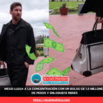 Messi entra a la cancha con un Birkin de 1.8 millones de pesos bajo el brazo