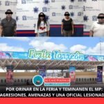 Por orinar en el estacionamiento de la Feria, acabaron detenidos tras montar a policías