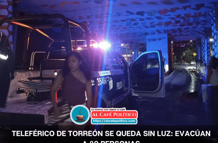 Rescatan a 80 usuarios del Teleférico tras apagón en Torreón