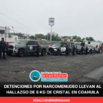 Asegura Policía Estatal 8 kg de cristal en Frontera