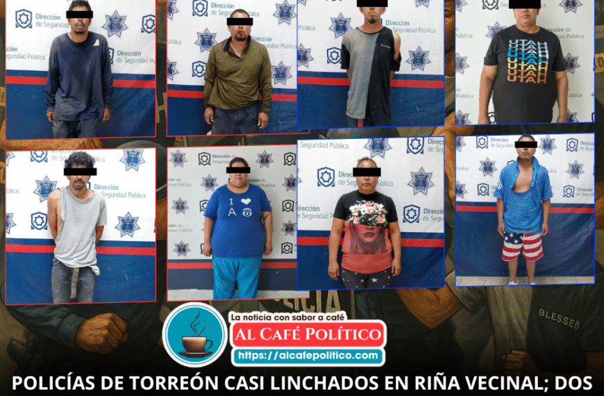 Dos policías de Torreón heridos tras riña que casi termina en linchamiento; diez detenidos