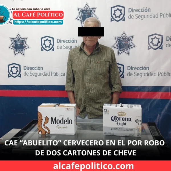 Cae “abuelito cervecero” con dos cajas robadas en…