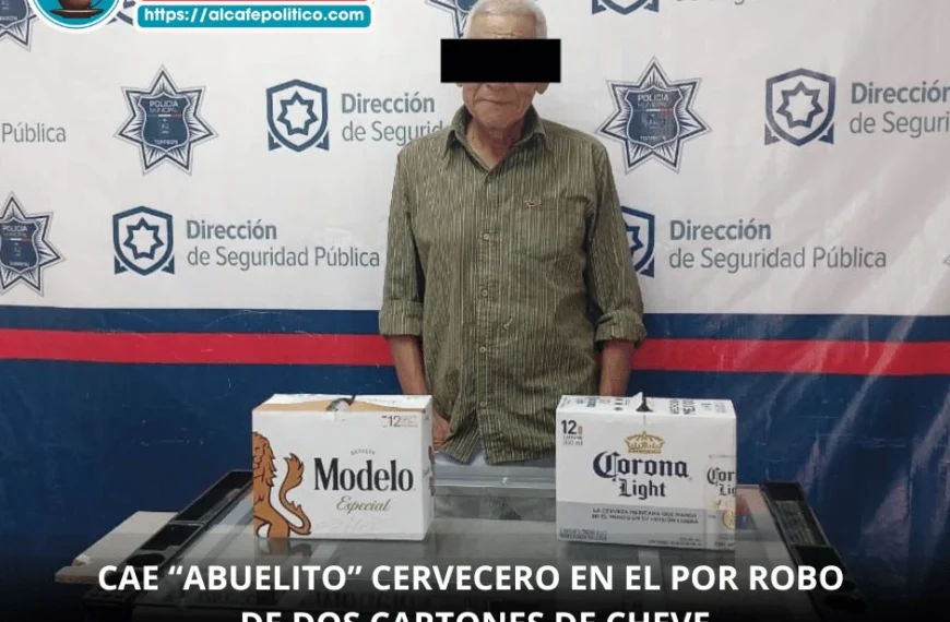 Cae “abuelito cervecero” con dos cajas robadas en comercio de Torreón