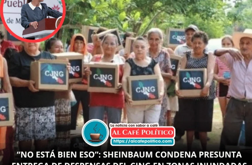 “No está bien eso”: Sheinbaum reacciona a videos del CJNG entregando ayuda en Veracruz