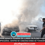 Se quema auto de empresario en el Centro de Convenciones