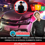 Amenazó a policías, huyó… y chocó en la avenida Humberto Zurita