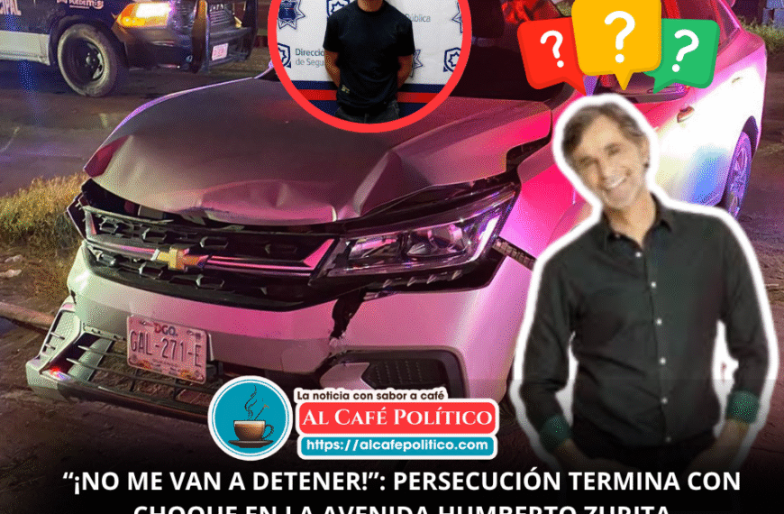 Amenazó a policías, huyó… y chocó en la avenida Humberto Zurita