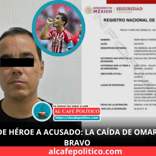 De la cancha a las rejas: Omar Bravo es detenido en Zapopan