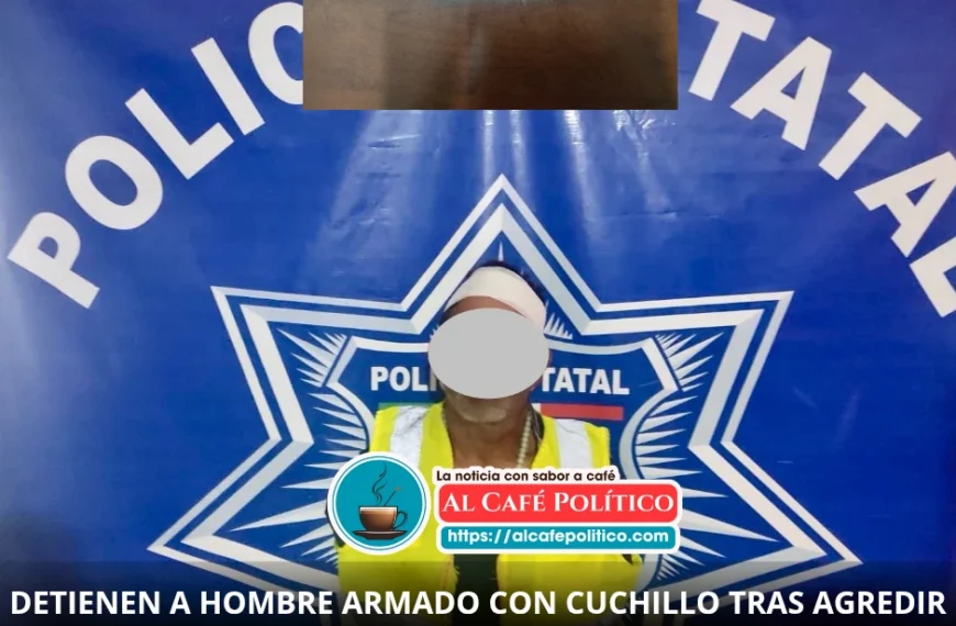 Detienen a hombre armado con cuchillo tras agredir a policías en Gómez Palacio