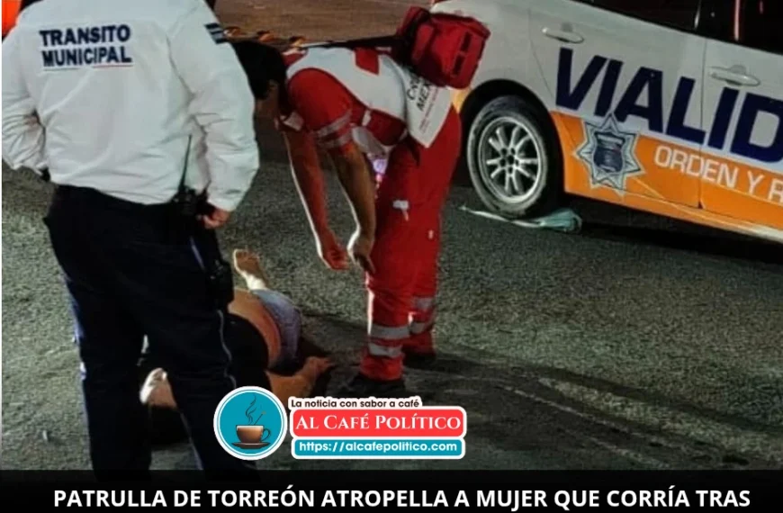 Patrulla de Vialidad atropella a mujer  en Torreón