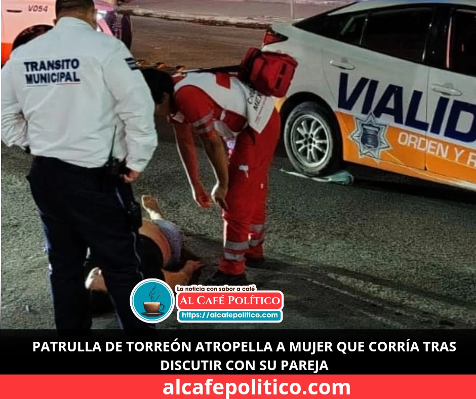 Patrulla de Vialidad atropella a mujer  en Torreón<br>
