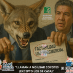 “Prohibido usar «coyotes»… excepto los de casa”