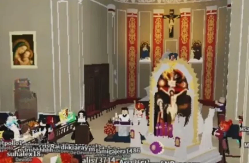 Llevan misas a la generación Z en Roblox