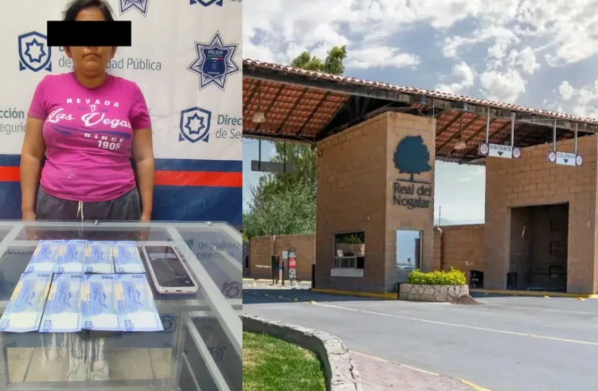 Detienen a empleada domésticsacusada de sustraer 50 mil pesos en Real del Nogalar Torreón