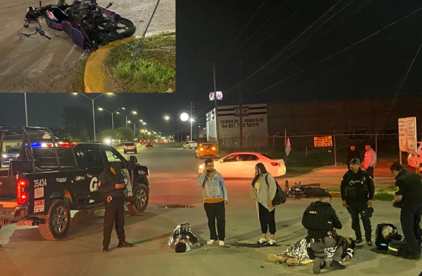 Accidente de motocicleta deja dos jóvenes&hellip;
