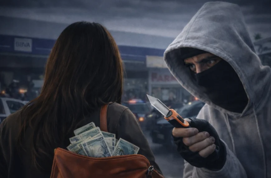 Asaltan a joven tras retirar medio millón de pesos ;