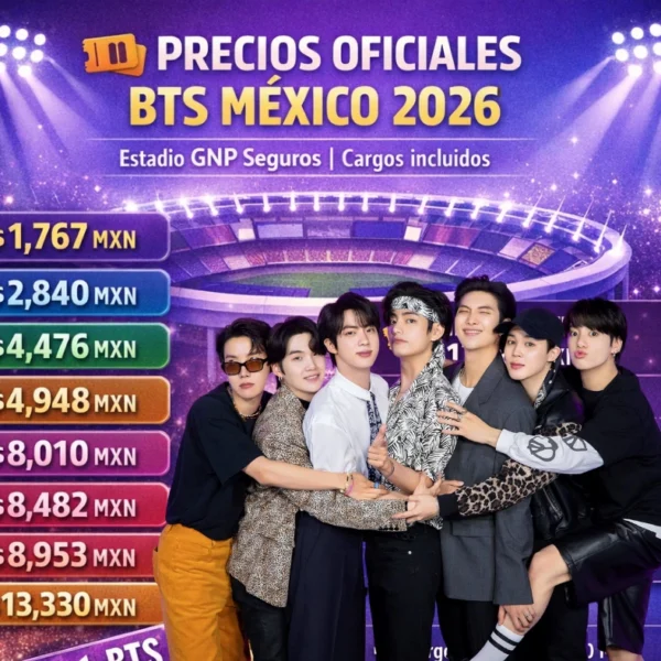 Precios oficiales de BTS en México 2026: cuánto…