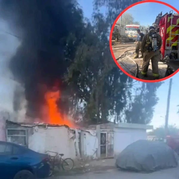 Voraz incendio consume jacales en la colonia Aviación;…