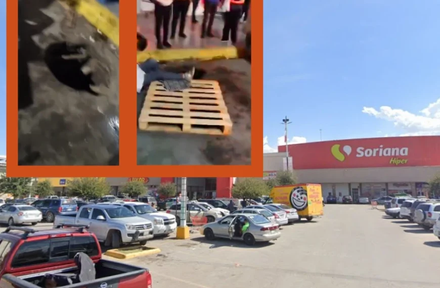 Hoyo sin acordonar en Soriana Hamburgo provoca accidente y reclamos ciudadanos